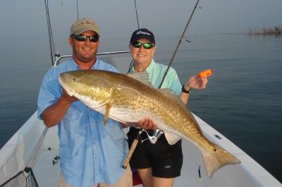 Capt. Chad Horton & susan-Nice Bull Red